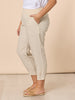 Sarah Linen Pleat Hem Pant - Natural RC&CO