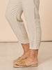 Sarah Linen Pleat Hem Pant - Natural RC&CO