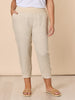 Sarah Linen Pleat Hem Pant - Natural RC&CO