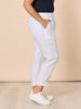 Sarah Linen Pleat Hem Pant - White RC&CO