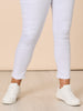 LA Distressed Pull On Stretch Denim Jean - White