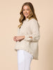 Linen Ruffle Hem Shirt - Natural RC&CO