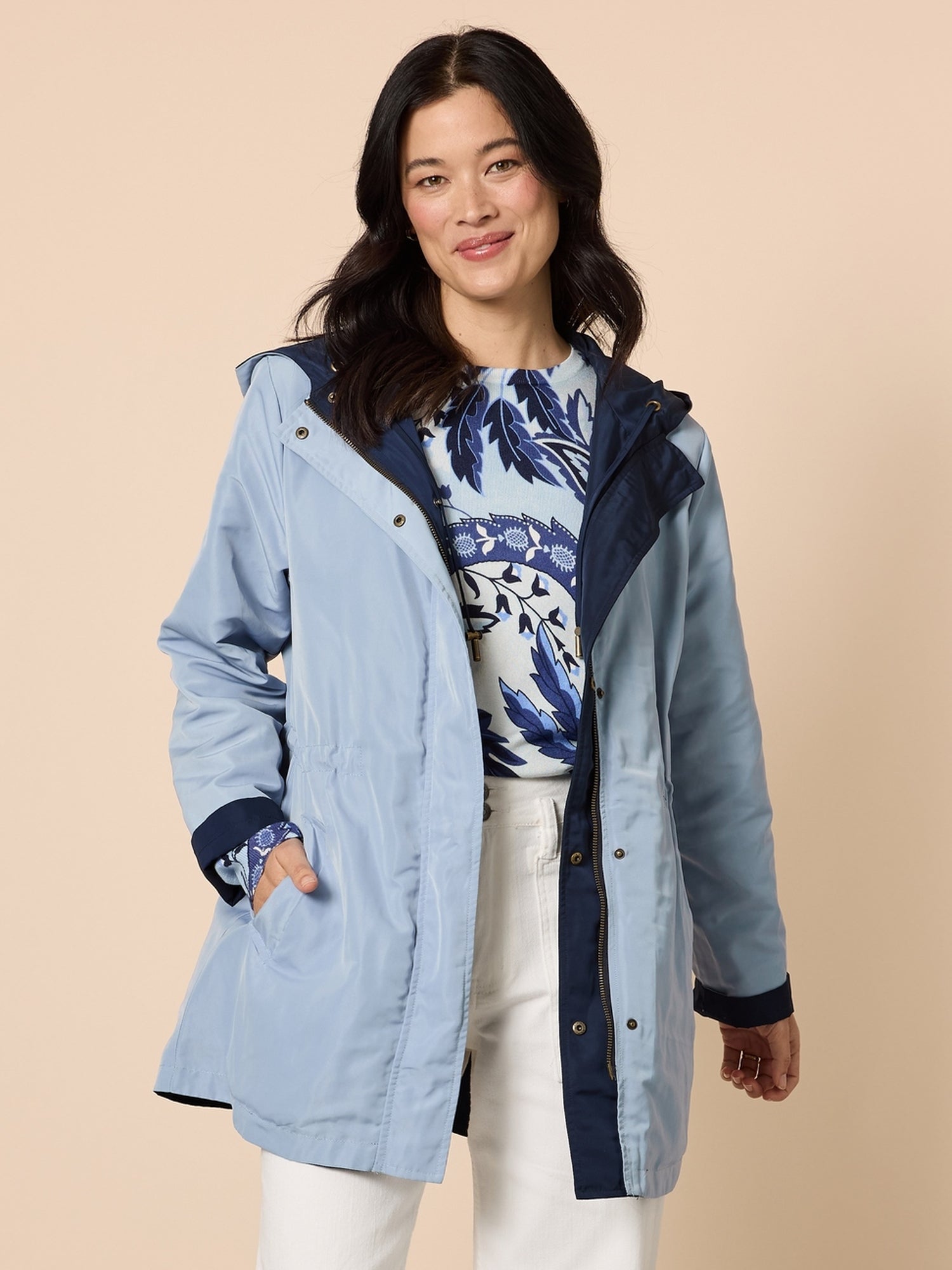 Highland Reversible Hooded Jacket - Navy Blue rc&co