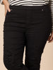 LA Distressed Pull On Stretch Denim Jean - Black RC&CO
