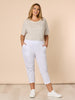 Santorini Cotton Capri Pant -  White RC&CO
