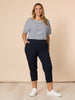 Santorini Cotton Capri Pant - Navy RC&CO