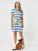 Love & Kisses Stripe Print Dress - Blue/Natural rc&co