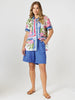 Monaco Floral Print Shirt - Sardinia Blue Multi RC&CO