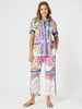 Monaco Wide Leg Pant - Sardinia Blue Multi