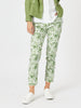 Alexandria Floral Print Pant - Basil White