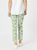Alexandria Floral Print Pant - Basil White