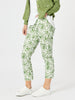 Alexandria Floral Print Pant - Basil White