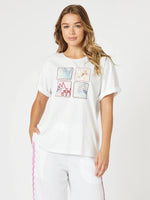 Capri Print Tee - White