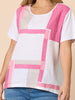 Geometric Print Top - White/Pink RC&CO