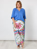 Monaco Wide Leg Pant - Sardinia Blue Multi