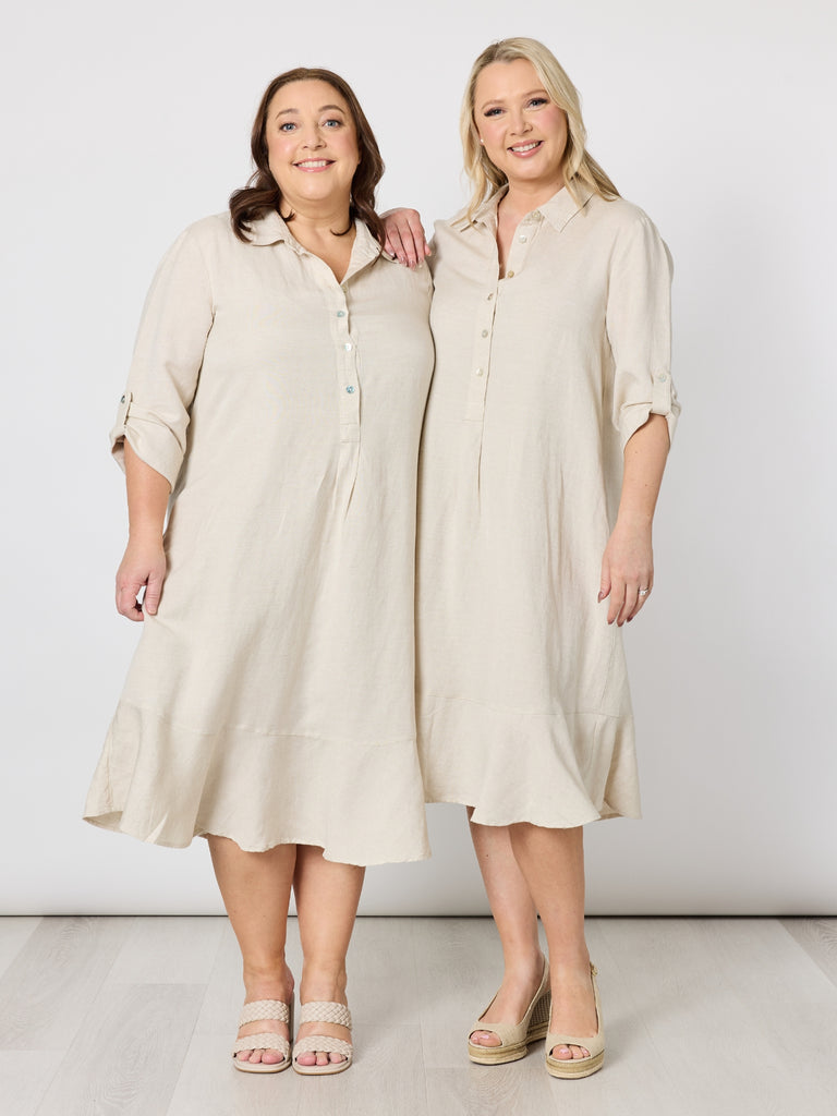 Lino Montana Dress - Natural rc&co