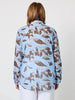 Kensington Floral Print Sheer Shirt - Blue Koko rc&co