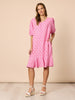 Floral Art Print Dress - Pink RC&CO