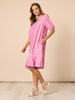 Floral Art Print Dress - Pink RC&CO