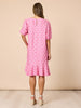 Floral Art Print Dress - Pink RC&CO