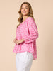 Floral Art Print Top - Pink