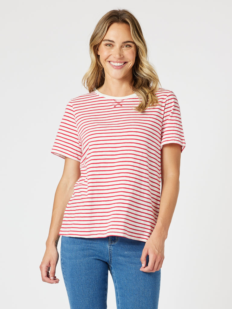 Classic Stripe Tee - Red/White