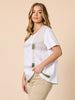Geometric Print Top - White Basil
