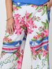 Monaco Floral Print Wide Leg Pant - Sardinia Blue Multi