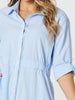 Skyler Stripe Shirt Dress - Blue/White rc&co