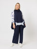 Kimmy Ponte Wide Leg Pant - Navy - RC & Co