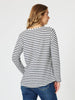 Riviera Stripe Long Sleeve Top - Navy/White - RC & Co