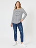 Riviera Stripe Long Sleeve Top - Navy/White - RC & Co