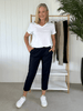 Santorini Cotton Capri Pant - Navy - RC & Co