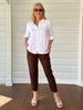 Sarah Linen Pleat Hem Pant - Koko - RC & Co