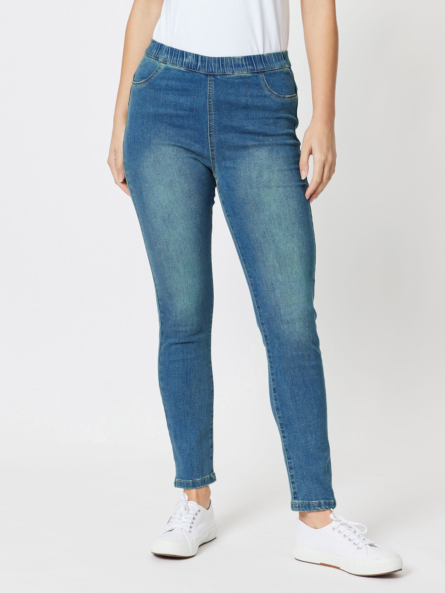 The High Rise Slim Leg Stretch Jean - Denim