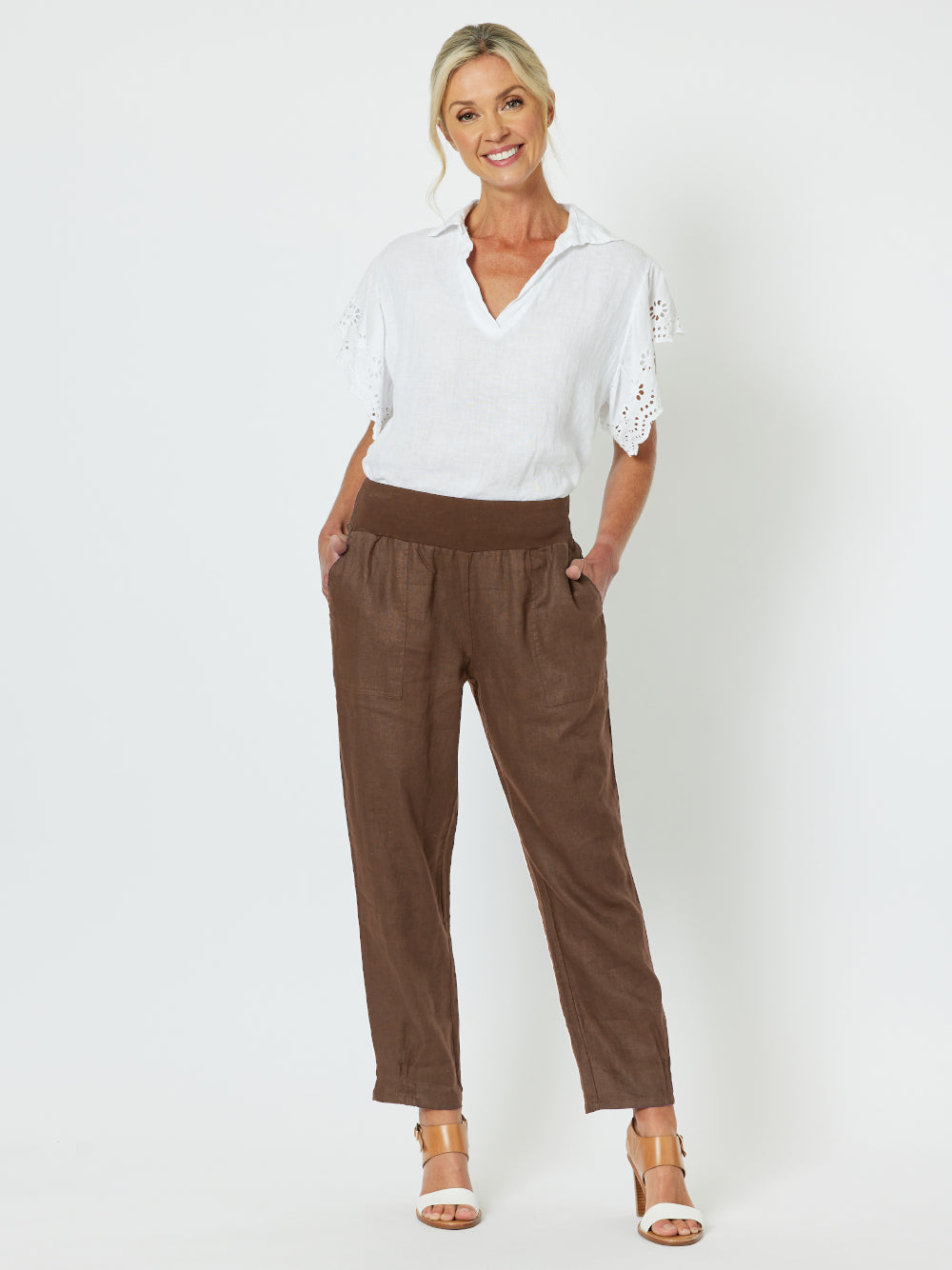 Jersey Waist Linen Pant - Koko