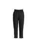 Sarah Linen Pleat Hem Pant - Black