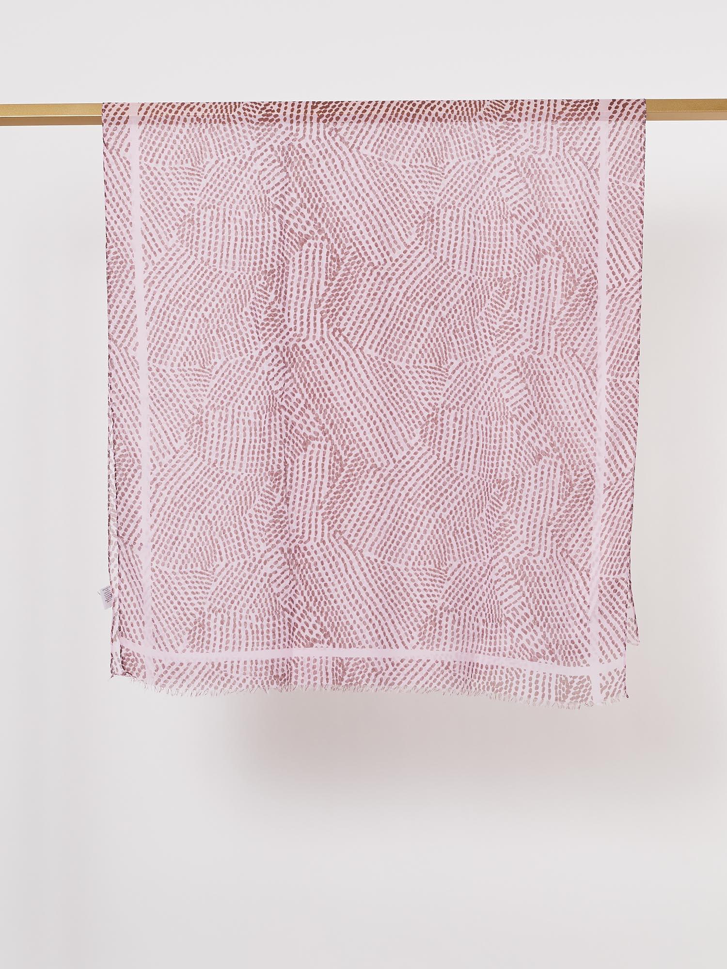 Droplets Printed Scarf - Berry
