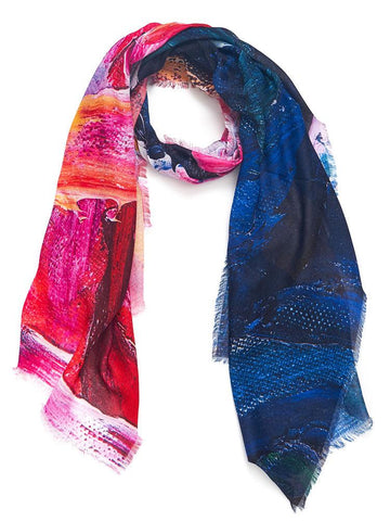 Palette Printed Scarf - Indigo
