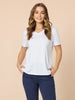 Cotton V  Neck T-shirt - White