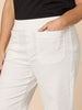 Carpenter Stretch Wide Leg Pull On Denim Jean - Ivory