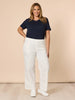 Charli Straight Leg Denim Jean - Ivory