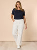 Charli Wide Leg Denim Jean - Ivory RC&CO