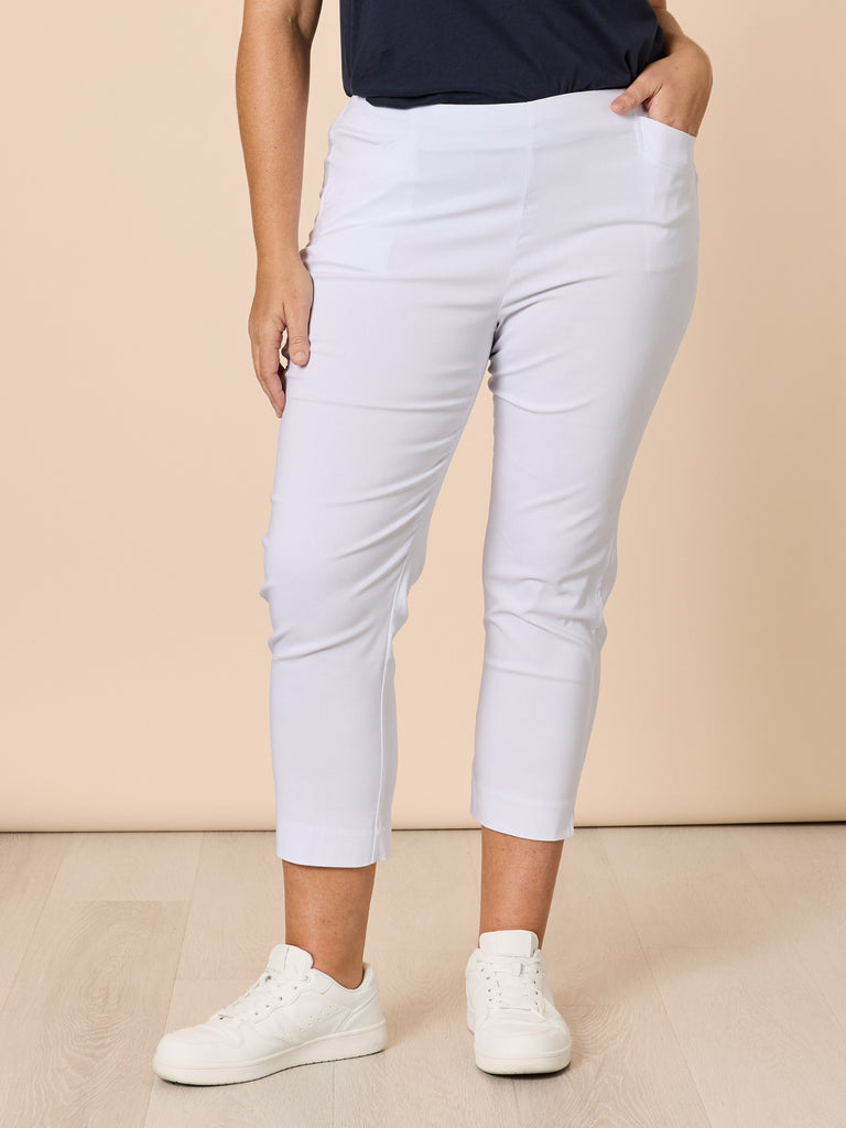 Zara Stretch Pant - White RC&CO