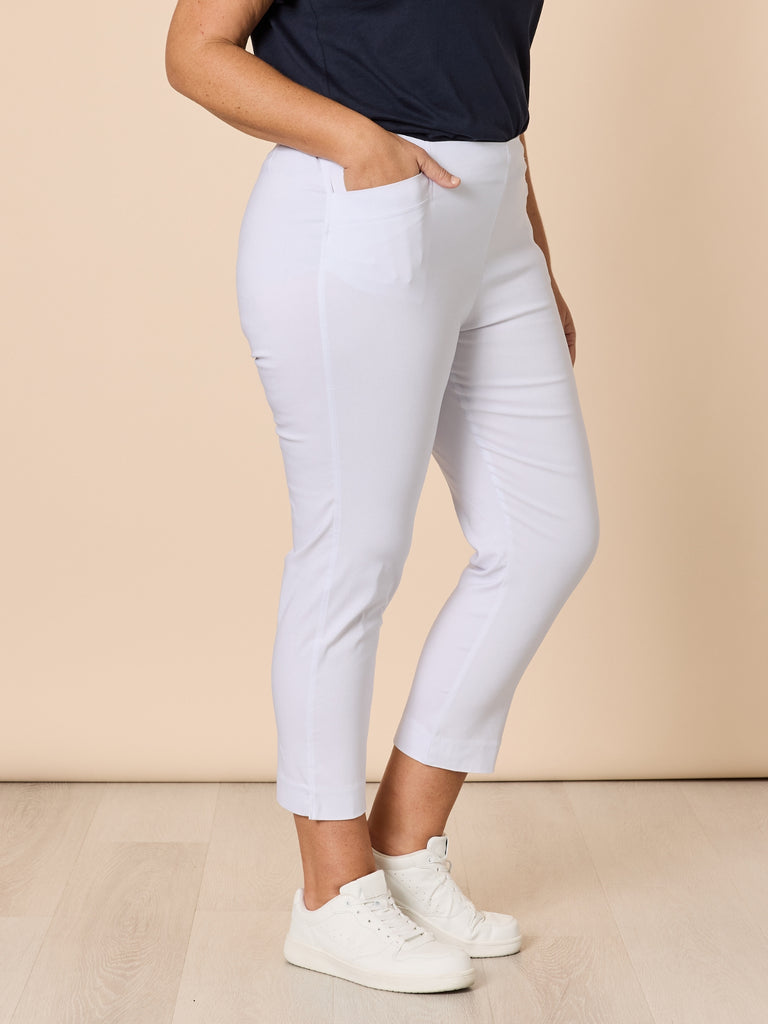 Zara Stretch Pant - White RC&CO