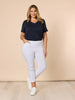Zara Stretch Pant - White RC&CO