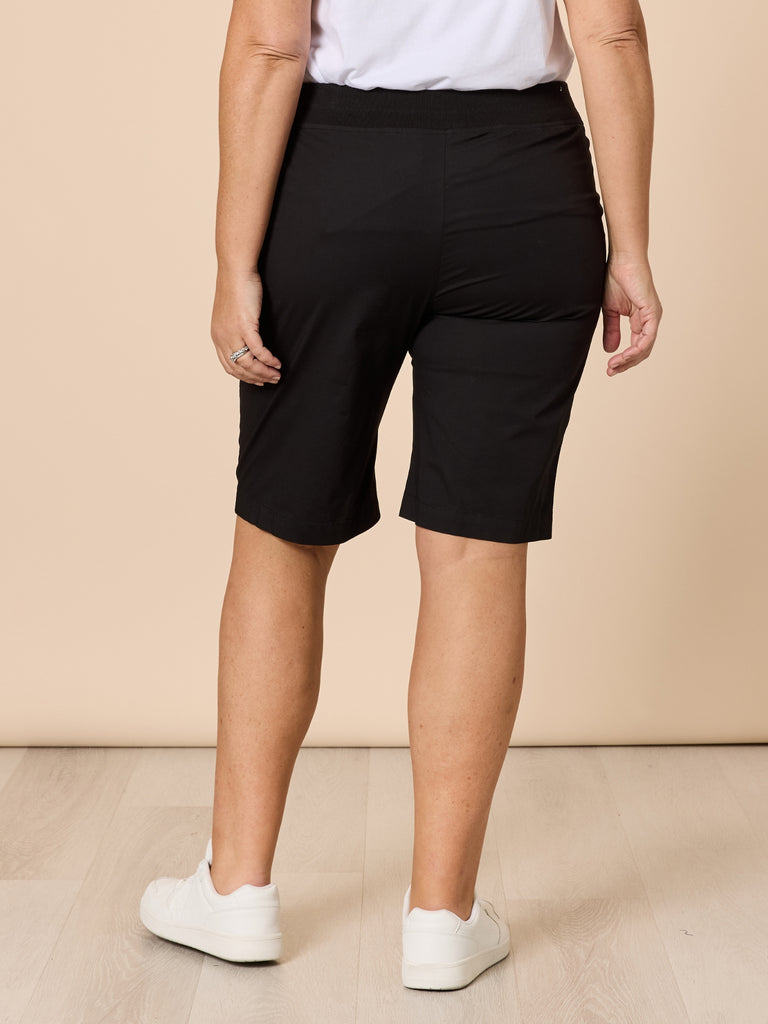 Santorini Cotton Pull On Short - Black rc&co
