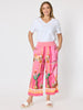 The Tulum Print Wide Leg Pant - Pink/Multi