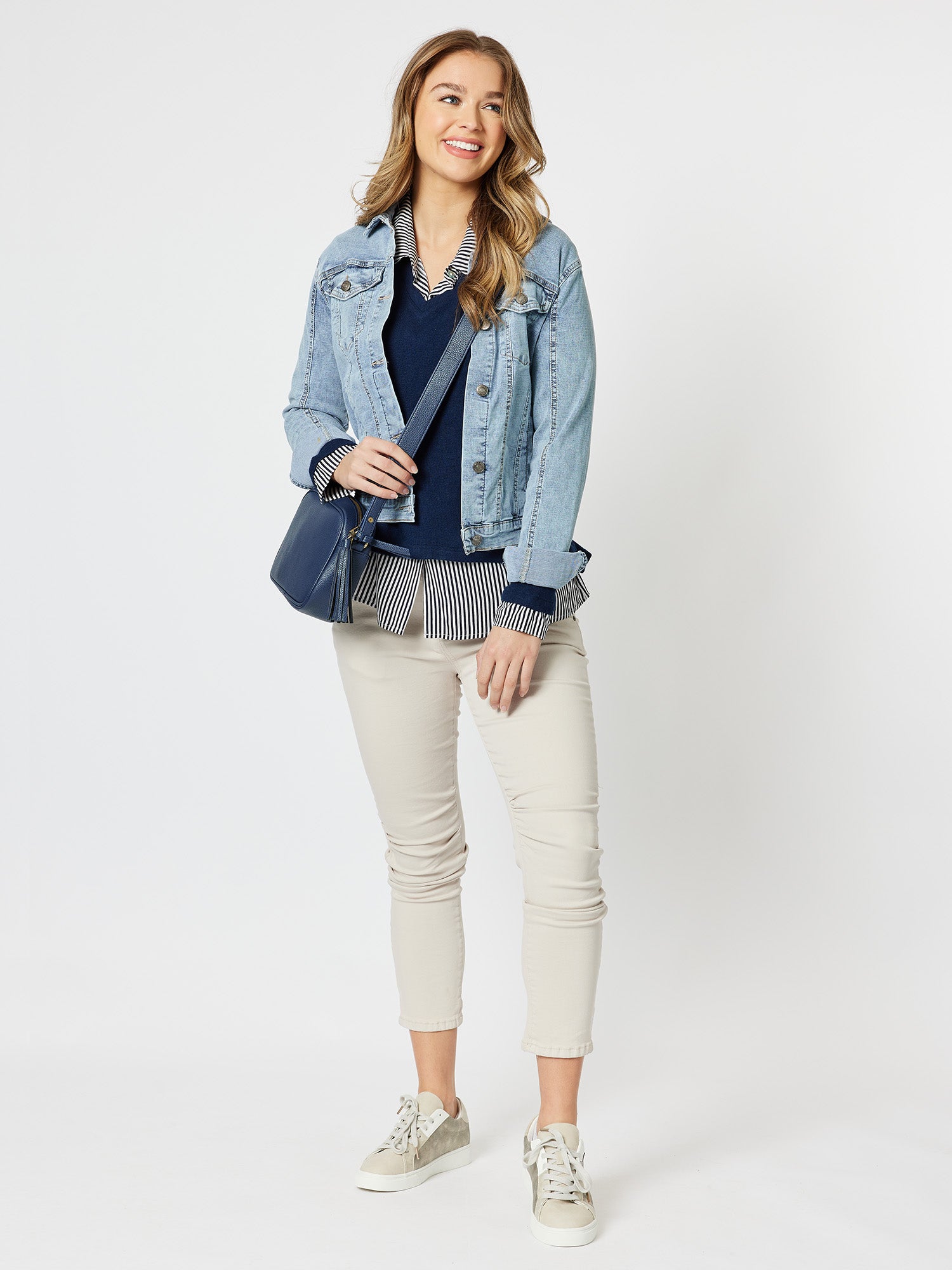 Stretch Denim Jogger Jean - Natural