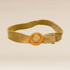 THREADZ CIRCLE BUCKLE BELT - Natural